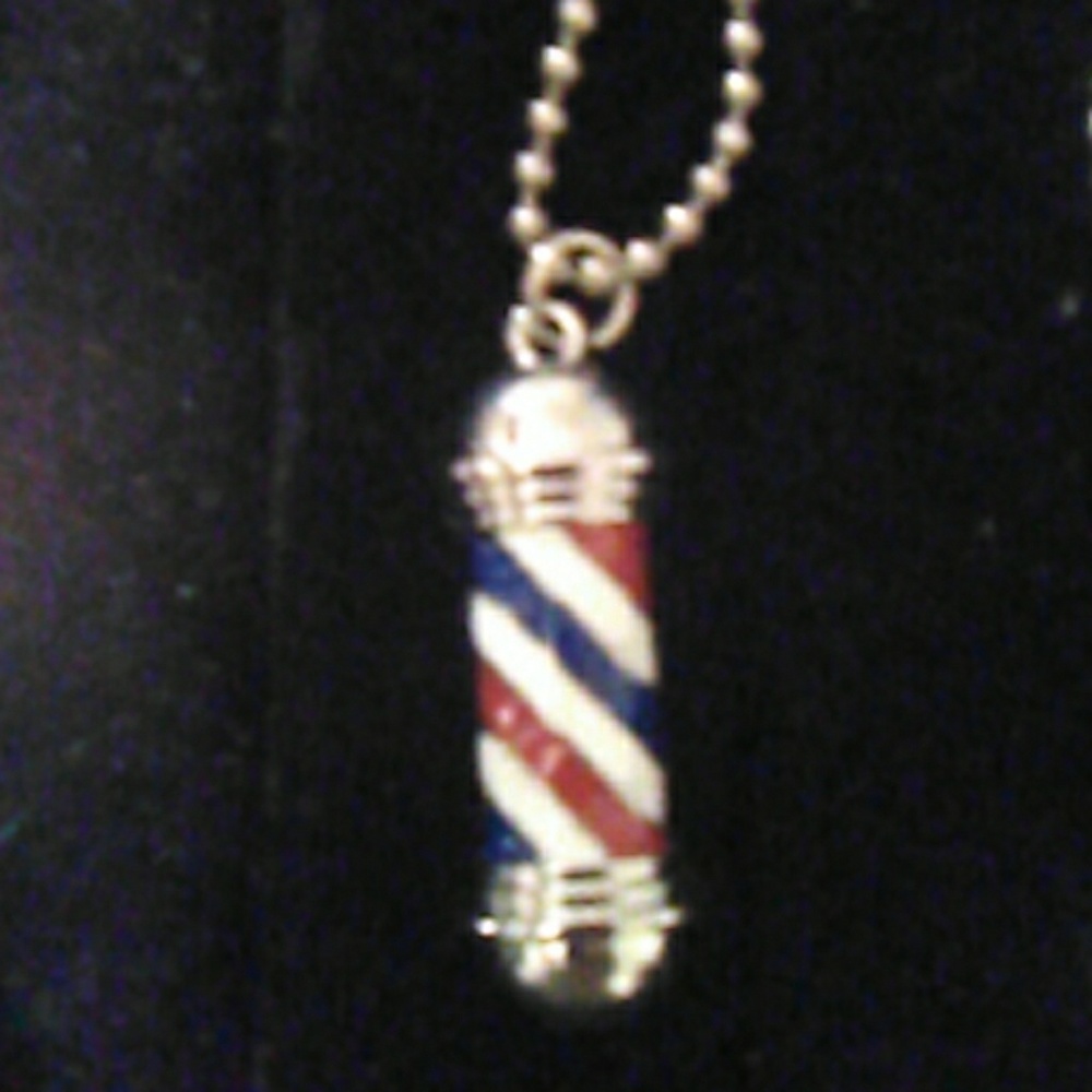 Barber pole necklace
